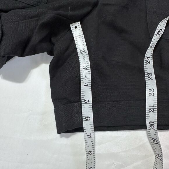 Liz Claiborne Lizwear Shorts Women Linen Blend High Rise Sz 8-10 Black - NEW - Picture 5 of 13